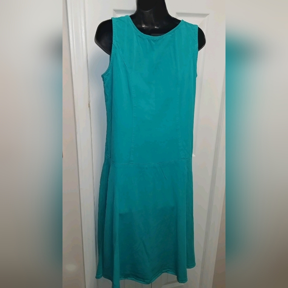 CLICK sleeveless teal dress - Picture 7 of 9